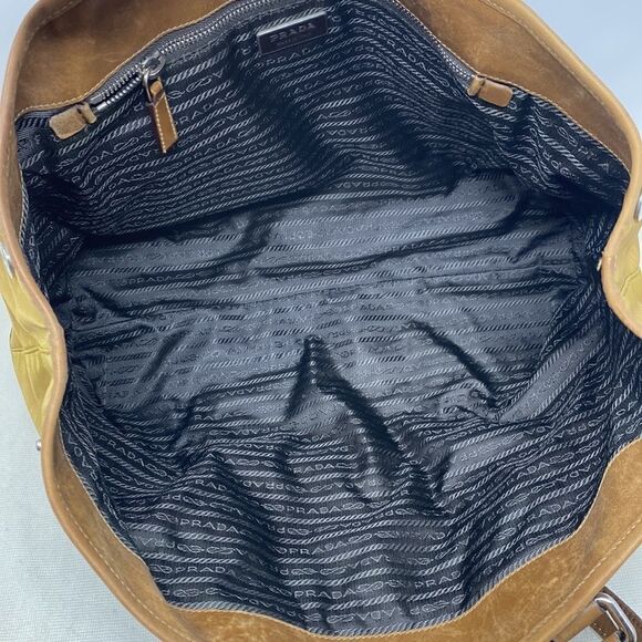 Authentic PRADA Tote Bag Leather & Nylon - Picture 13 of 16